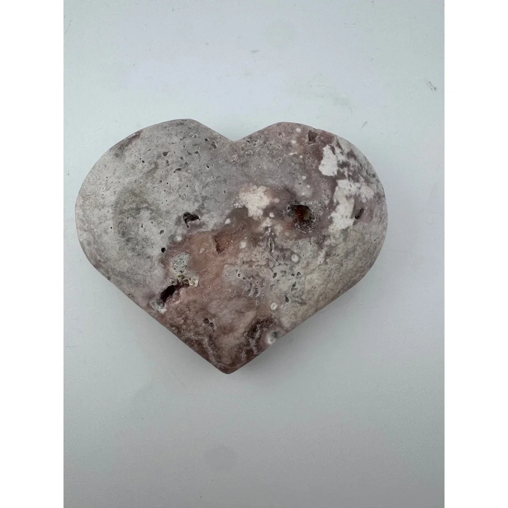 Pink Amethyst Heart Carving